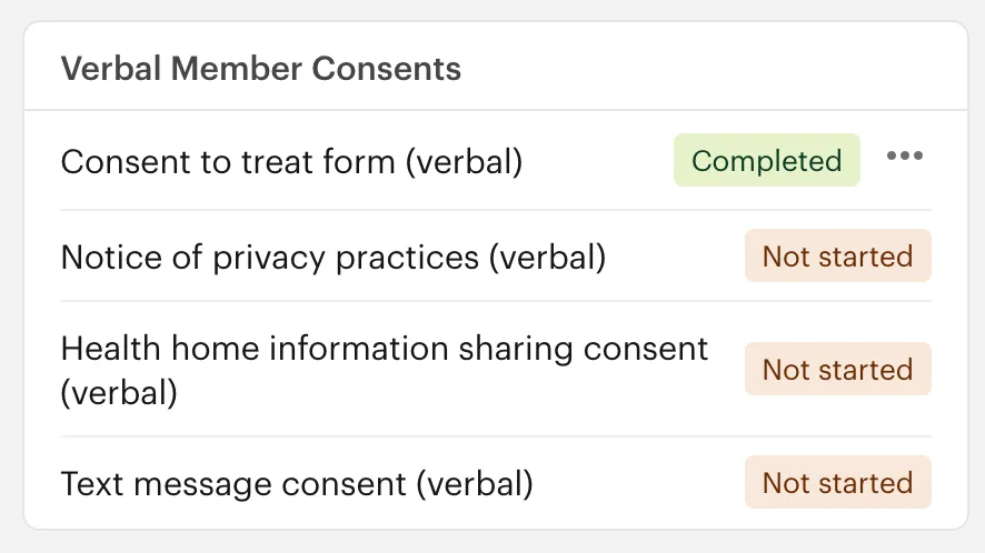 Conset document list
